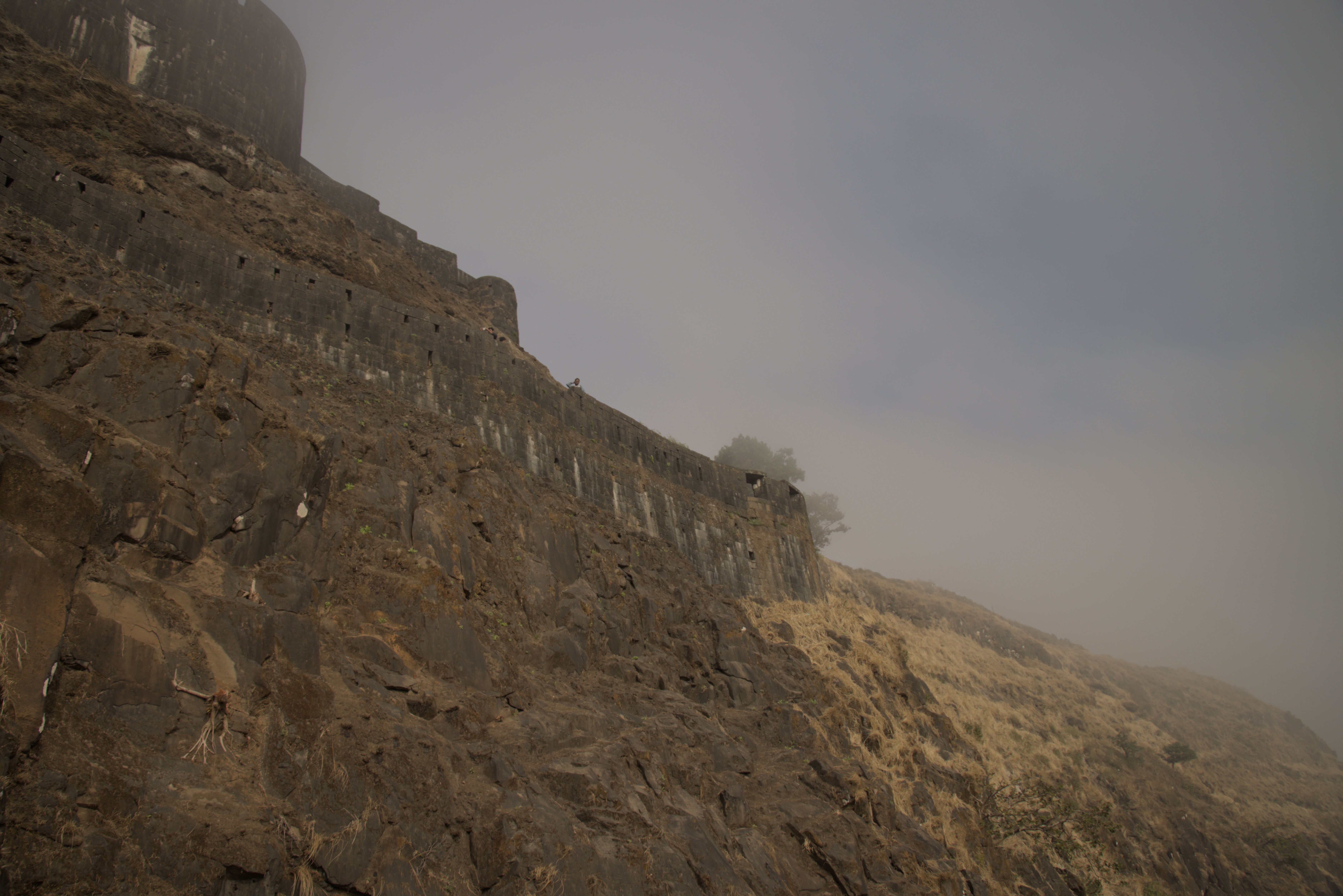 More looking up at fortifications.