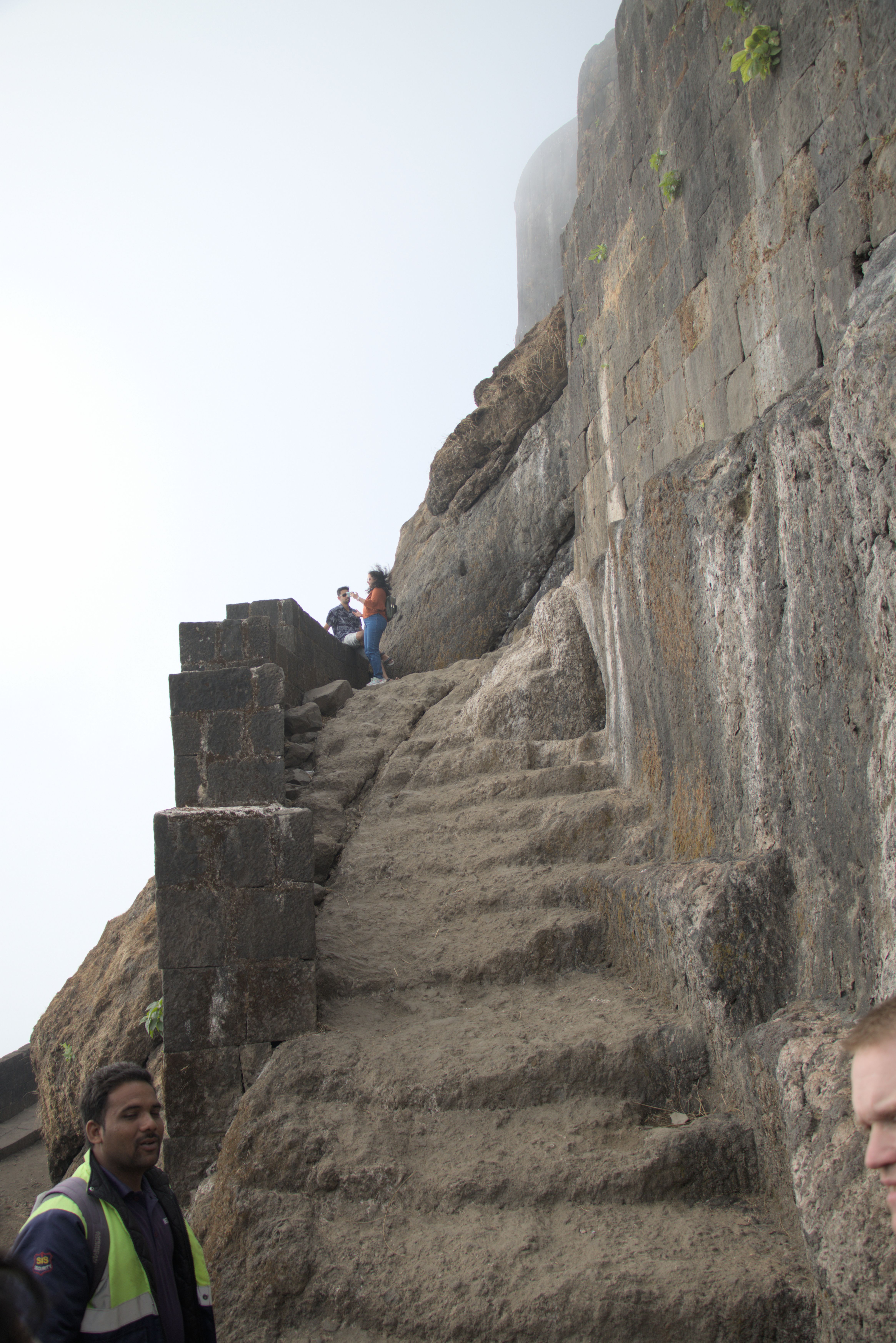 Steps heading higher into the fort.