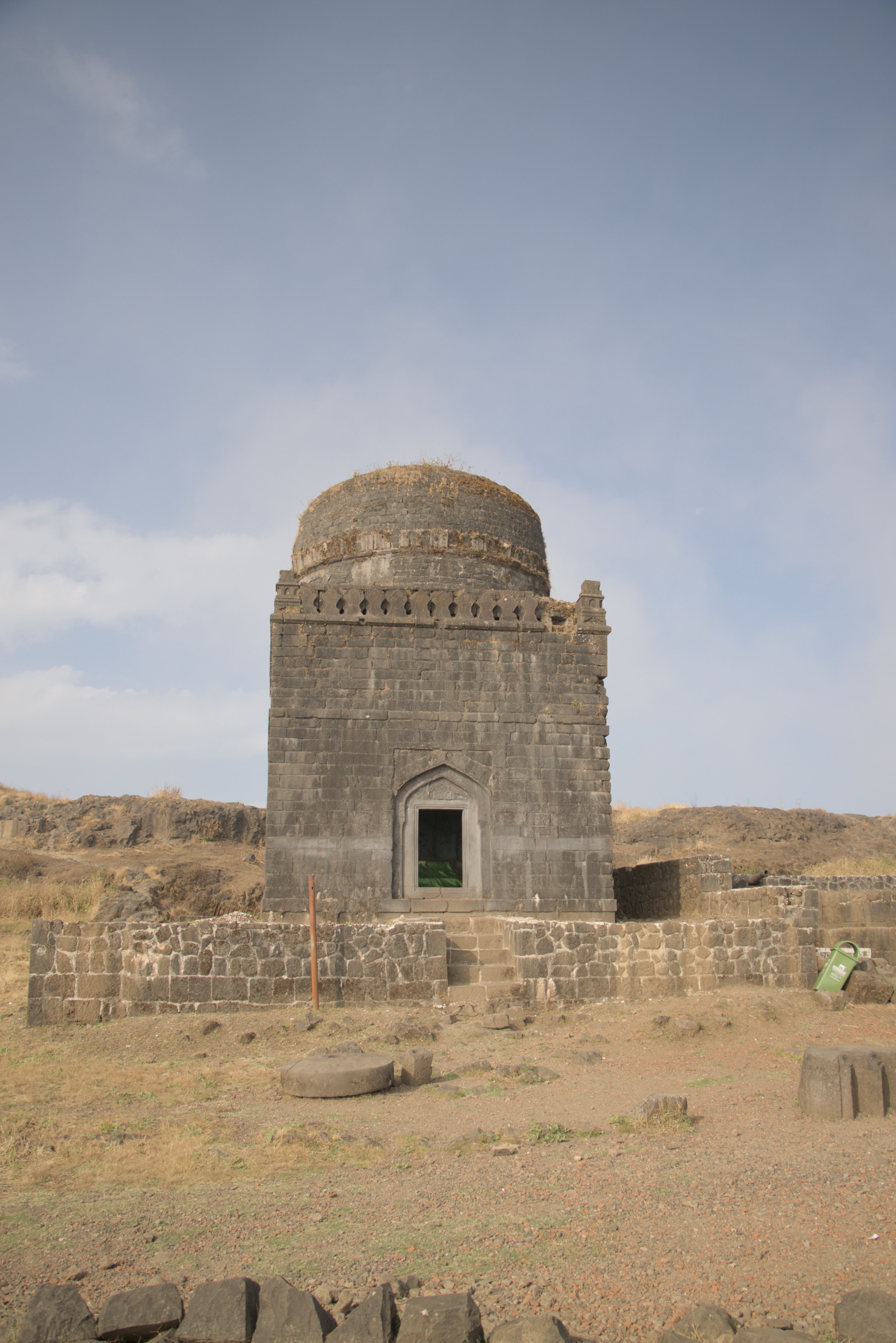 Throne room at top of platue of Lohagad Fort.