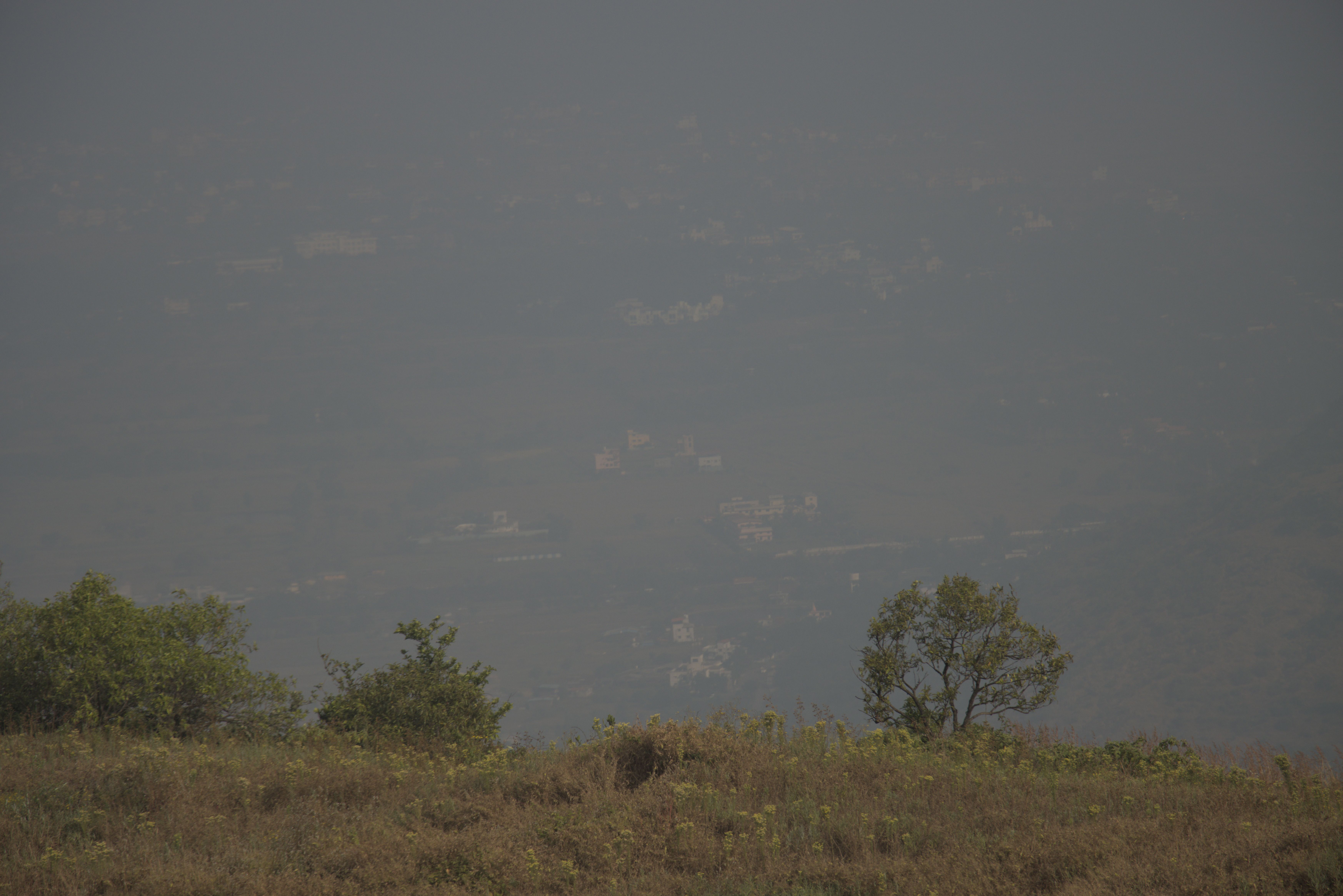 Looking down into the valley on the far side of the platue.