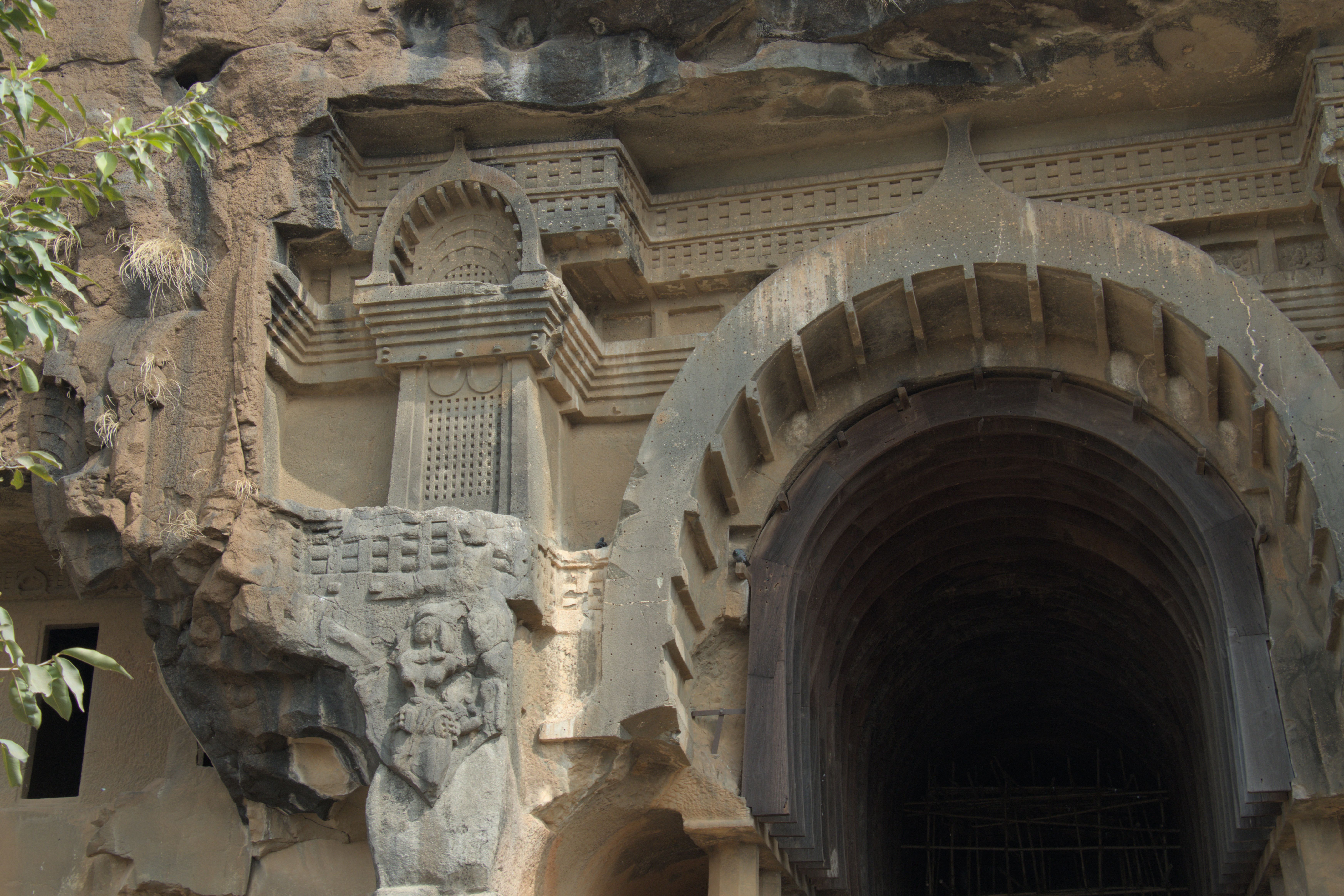 Bhaja Caves main entrance, second angle.